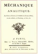 Folha de rosto da primeira edição da *Méchanique analitique*, Paris, 1788.