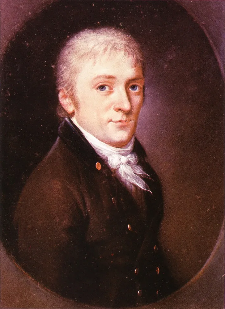 Gauss aos 26 anos, em 1803, logo depois do sucesso das *Disquisitiones* e de Ceres.