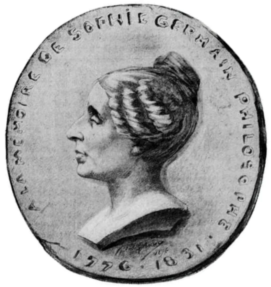 Medalhão de Sophie Germain (1776–1831).