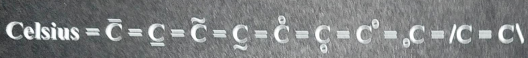 Símbolo Celsius.